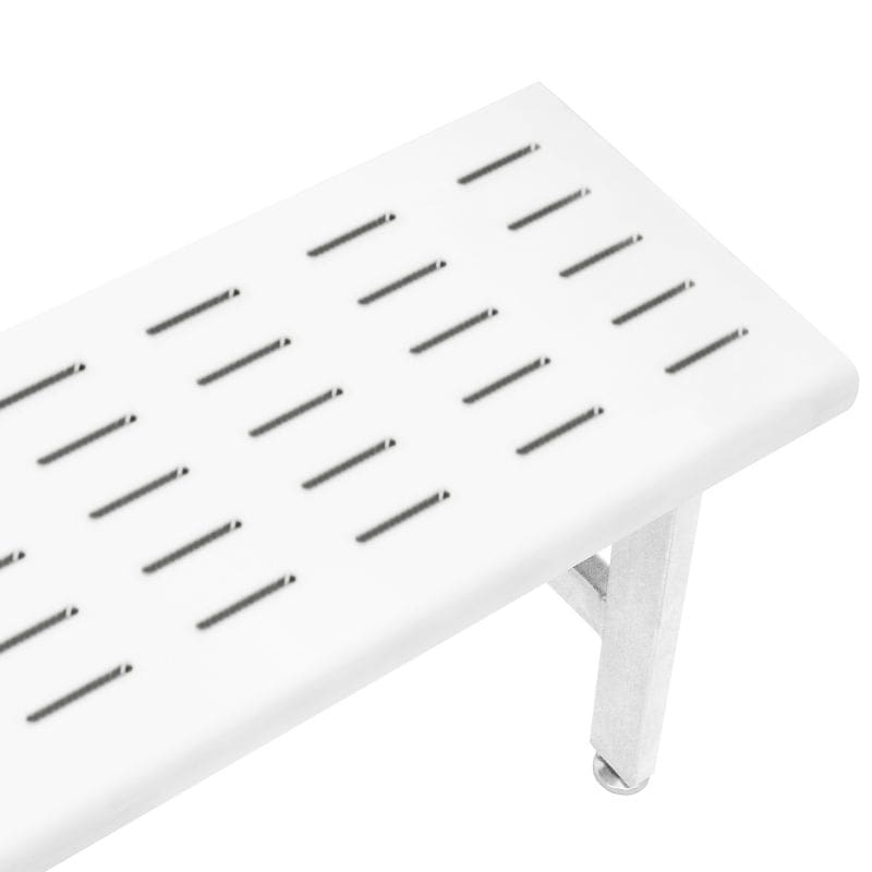 Benchpro Electropolished Gowning Bench with Round Edge - Four Legs 3/8" x 3" Slots