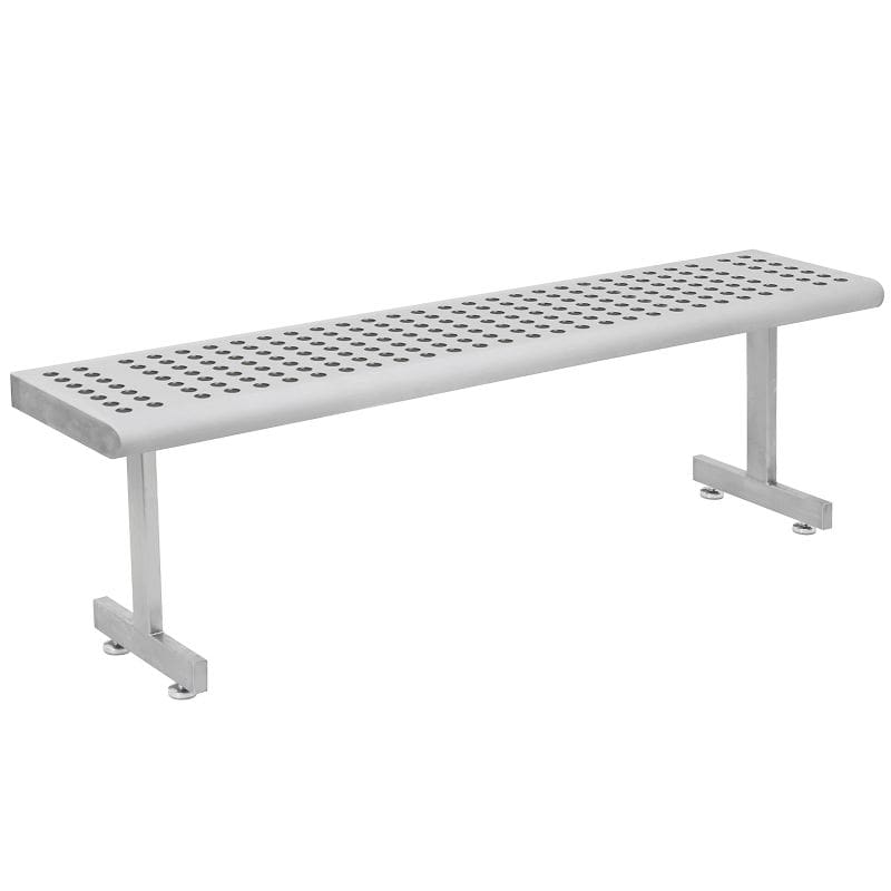 Benchpro Stainless Steel Gowning Bench with Round Edge - Recessed Legs 1" Holes