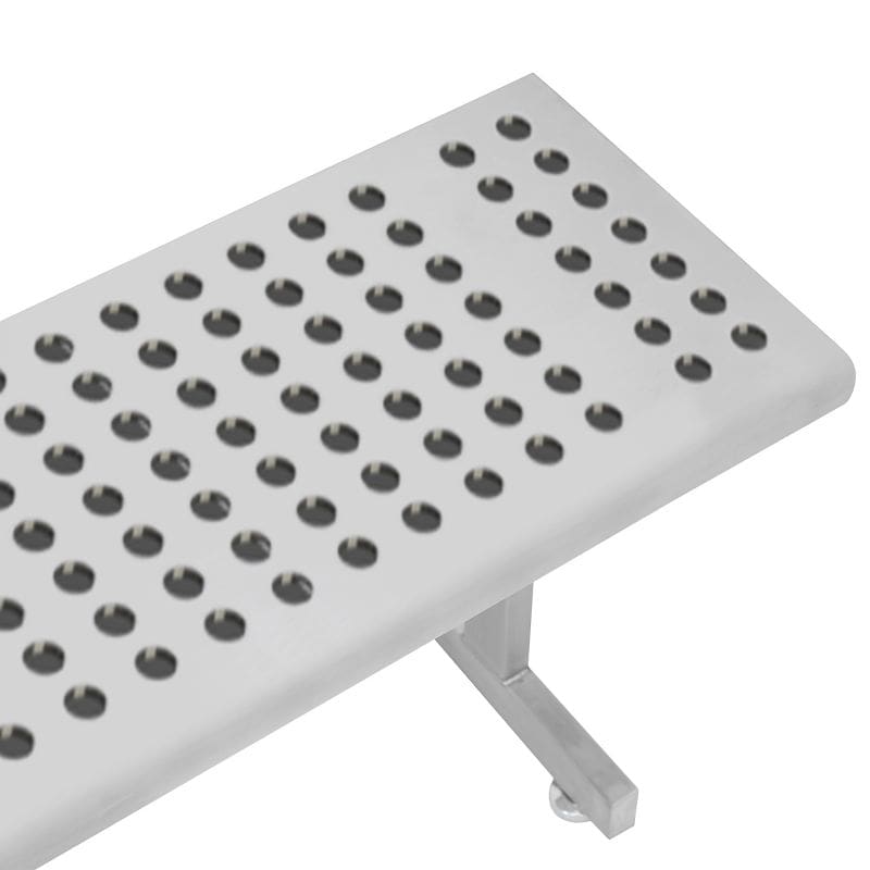 Benchpro Stainless Steel Gowning Bench with Round Edge - Recessed Legs 1" Holes