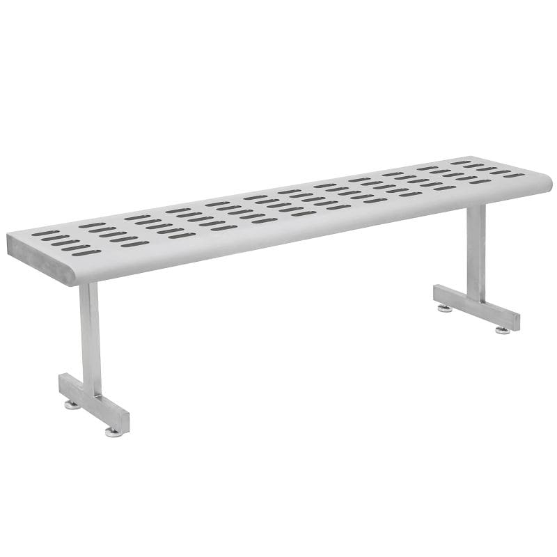 Benchpro Stainless Steel Gowning Bench with Round Edge - Recessed Legs 1" x 3" Slots