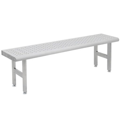 Benchpro Stainless Steel Gowning Bench with Round Edge - Four Legs 3/8" Holes