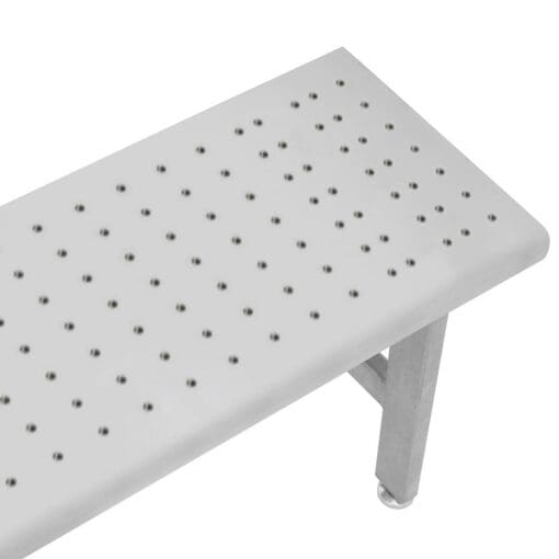 Benchpro Stainless Steel Gowning Bench with Round Edge - Four Legs 3/8" Holes