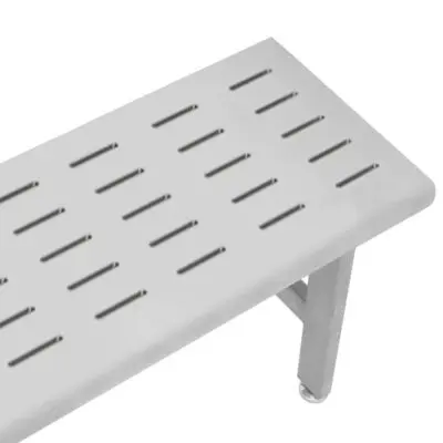 Benchpro Stainless Steel Gowning Bench with Round Edge - Four Legs 3/8" x 3" Slots