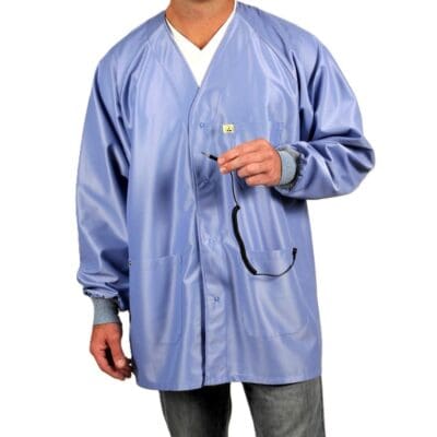 Tech Wear Hallmark Blue Medium Weight Hip-length ESD-Safe Coat