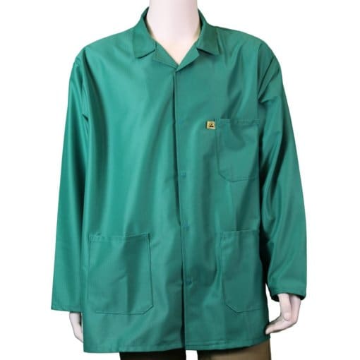 Tech Wear Traditional Green Medium Weight Hip-length ESD Coat