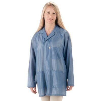 Tech Wear Sterling Blue Lightweight Hip-Length ESD Coat