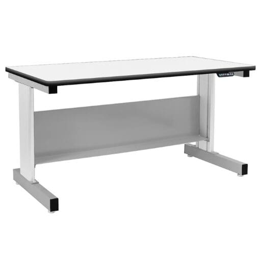 Benchpro Taft Series Electric Hydraulic Lift Formica Laminate Workbench w/ T-Mold Bumper