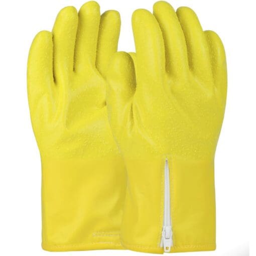 QRP PolyTuff gloves zipper closure