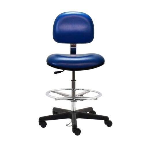 Industrial Seating Series 10 Vinyl ESD Cleanroom Chair - Plastic Nylon Base