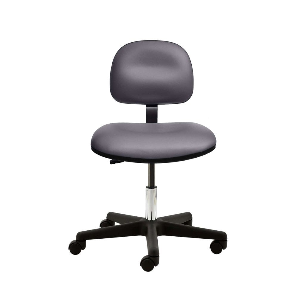 Industrial Seating Series 10 Vinyl Cleanroom Chair - Plastic Nylon Base