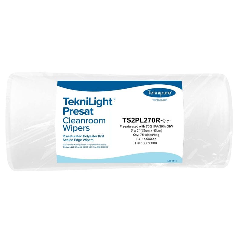 Teknipure TekniLight Polyester Knit Pre-Saturated Wipers 70%IPA Refill