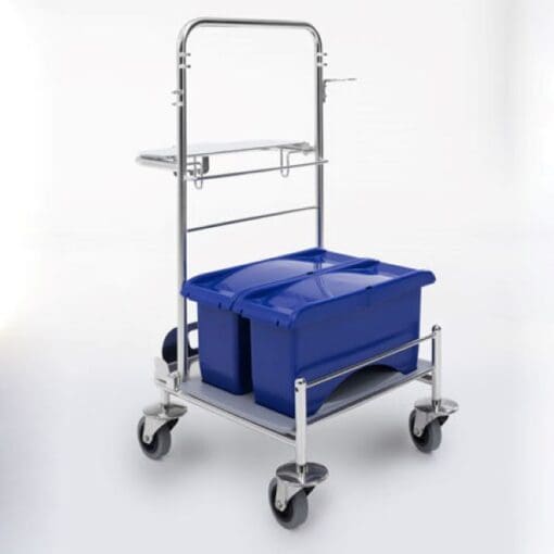 Saturix Stainless Steel Cart with Charging Bucket