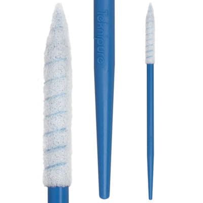 Teknipure Tekniswab Pointed Spiral Foam Dual End Swabs