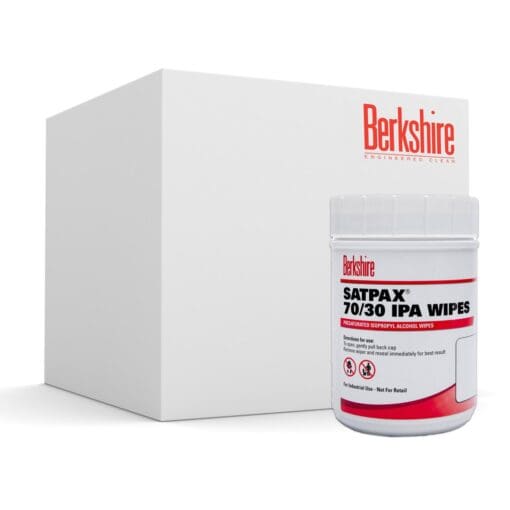 Berkshire SatPax Polx Nonwoven Cleanroom Wipes Canister
