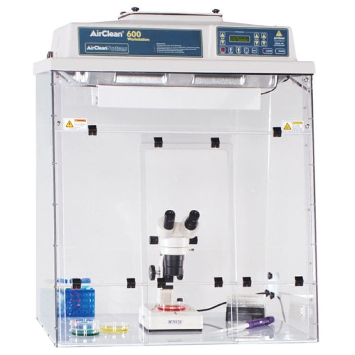 AirClean Systems ISO 5 Laminar Flow Microscope Enclosure