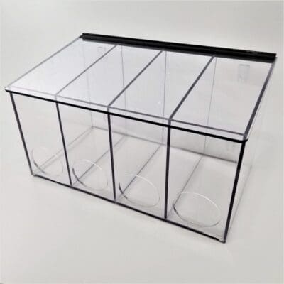 S-Curve Technologies Sloping Lid Glove Dispenser with Front Access Hole