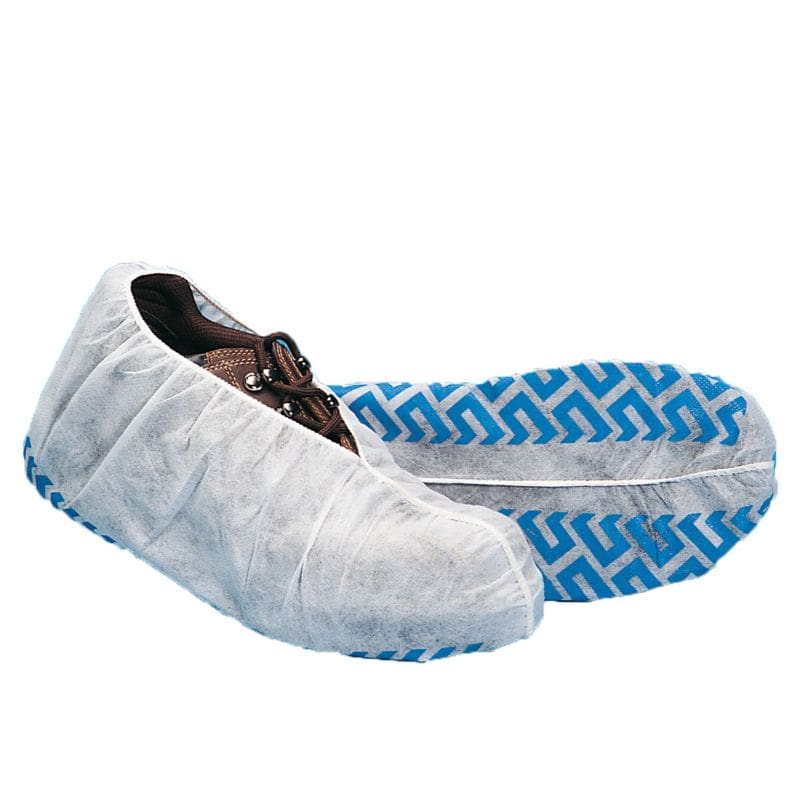 Keystone Safety Non-Skid Shoe Covers | Polypropylene | SC-NWI-NS Series | Latex-Free | Blue or White | Large/XL | 150 Pair/Case - Image 2