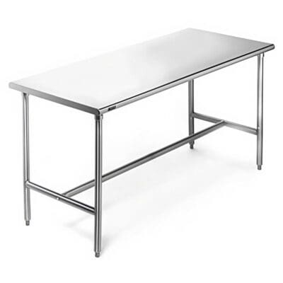 Eagle Cleanroom Table with Stainless Steel Solid Top and H-Frame Base