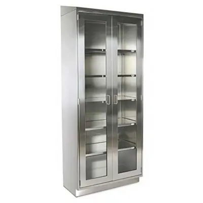 Eagle Stainless Steel Framed Glass Tall Cabinet