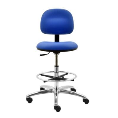 Industrial Seating Series A60 Industrial Vinyl Chair Polished Aluminum Base