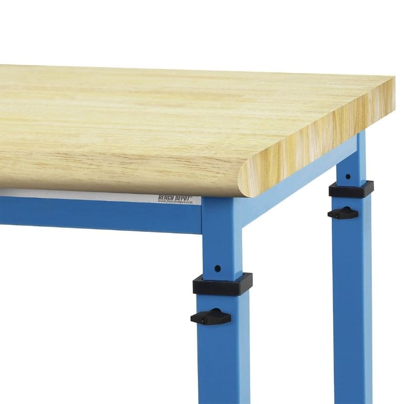 Benchpro Cleveland Workbench | 1.75" Lacquered Butcher Block Top | Rounded Edge | 2,000 lb Capacity | Adjustable Height - Image 2