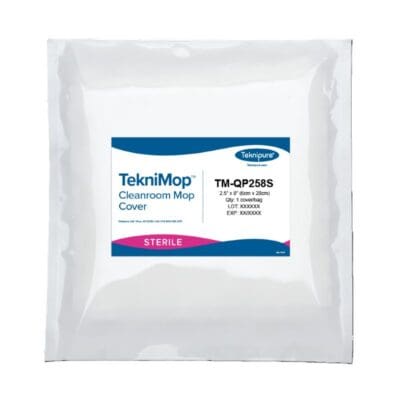 Teknipure TekniMop Sterile 2.5" x 8" 2-Ply Polyester Knit Pocket Mop Cover