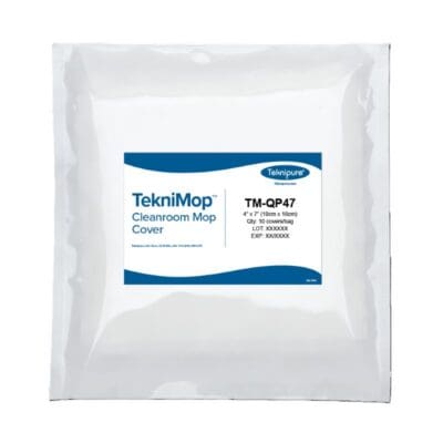 Teknipure TekniMop 4" x 7" 2-Ply Polyester Knit Pocket Mop Cover