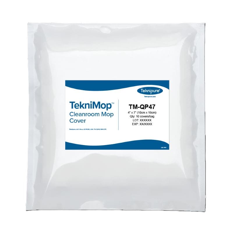 Teknipure TekniMop 4" x 7" 2-Ply Polyester Knit Pocket Mop Cover