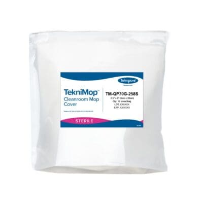 Teknipure TekniMop Sterile 2.5" x 8" Presaturated Polyester Pocket Mop Cover